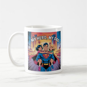 My Hero – Superdad Comic Style Art Coffee Mug