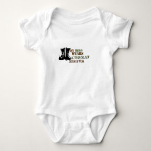My Hero Wears Combat Boots Baby Bodysuit