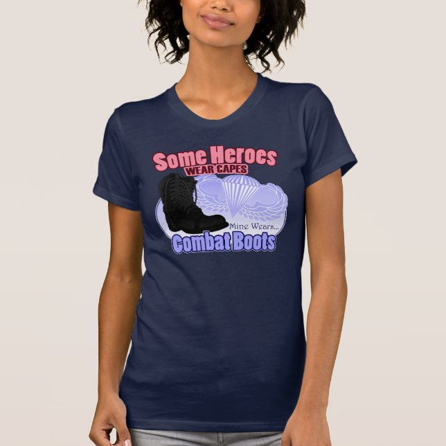 My Hero Wears Combat Boots T-Shirt (Front)
