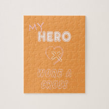 My Hero Wore a Cross Puzzle Christian Women