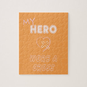 My Hero Wore a Cross Puzzle Christian Women