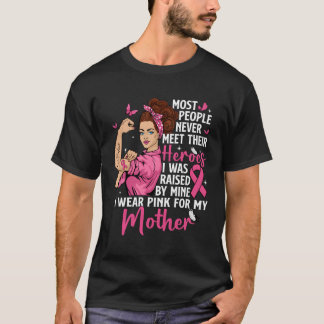 My Heroes I Wear K For My Mother Breast Cancer Awa T-Shirt