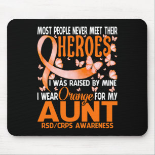 My Heroes I Wear Orange For My Aunt Rsd Crps Aware Mouse Mat