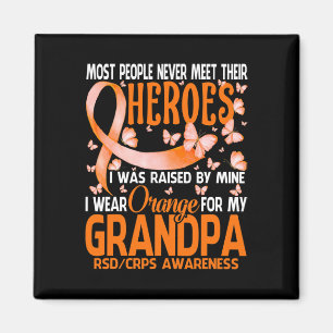 My Heroes I Wear Orange For My Grandpa Rsd Crps Aw Magnet