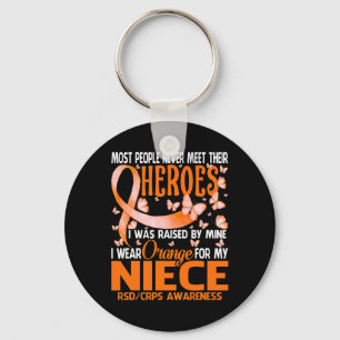 My Heroes I Wear Orange For My Niece Rsd Crps Awar Key Ring