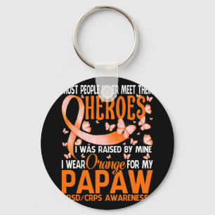 My Heroes I Wear Orange For My Papaw Rsd Crps Awar Key Ring