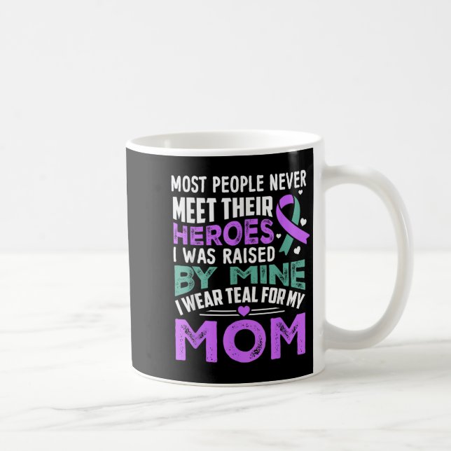 My Heroes I Wear Purple For My Mum Heimer Awarenes Coffee Mug (Right)