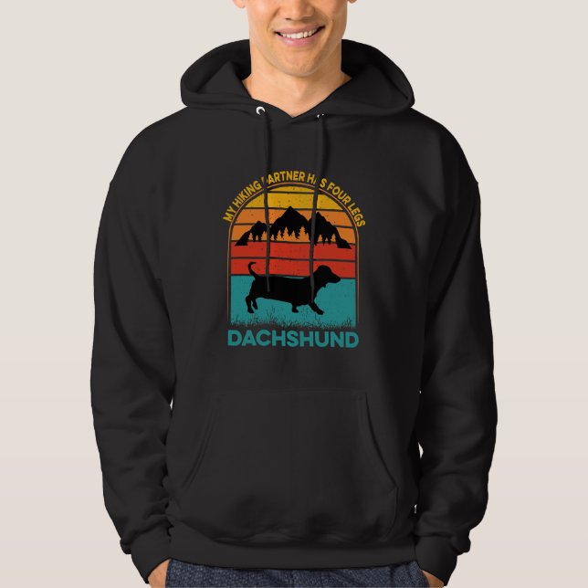 My Hiking Partner Has Four Legs Dachshund Hoodie (Front)