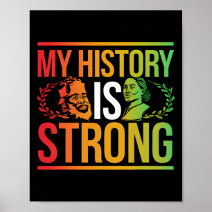 My History Is Strong Black Month African American Poster