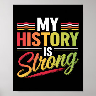 My History Is Strong Black Month African American Poster