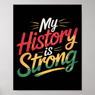 My History Is Strong Black Month African American Poster