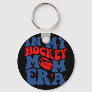 My Hockey Mum Era Groovy Ice Hockey Mum Mama Mothe Key Ring