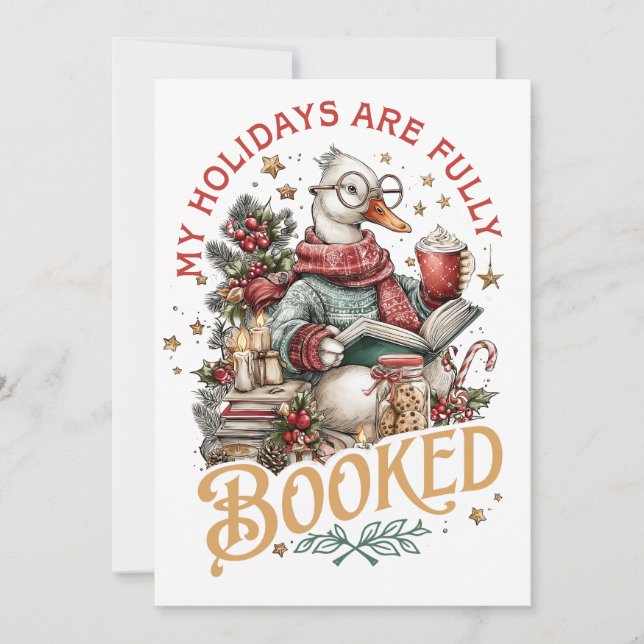My Holidays Are Fully Booked  Holiday Card (Front)