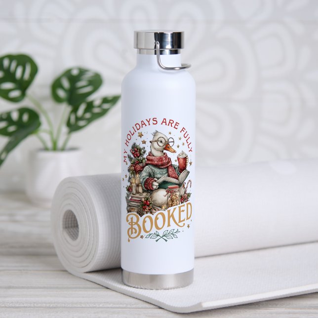 My Holidays Are Fully Booked  Water Bottle (Yoga (Rotated))