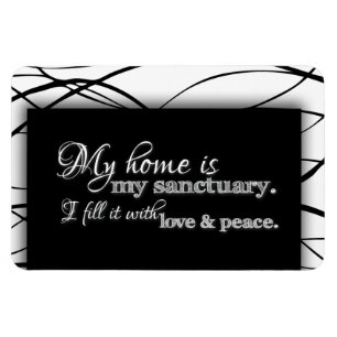 My Home Is My Sanctuary Home Blessing Inspiration Magnet