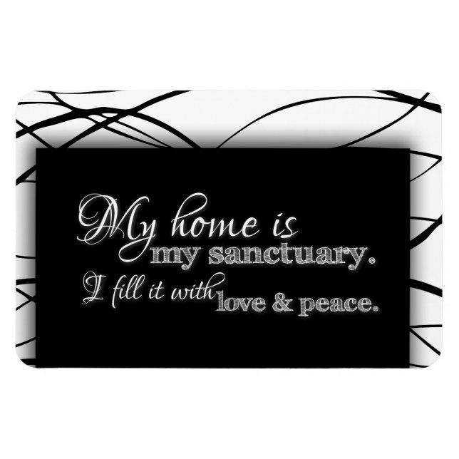 My Home Is My Sanctuary Home Blessing Inspiration Magnet (Horizontal)