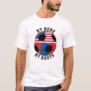 My Home My Roots Mongolia Flag Soccer T-Shirt