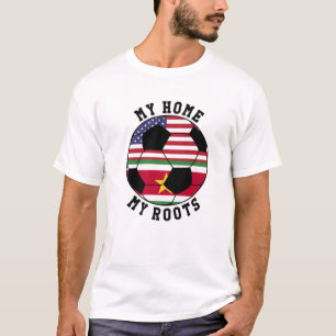 My Home My Roots Suriname Flag Soccer T-Shirt