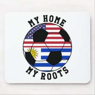 My Home My Roots Uruguay Flag Soccer  Mouse Mat