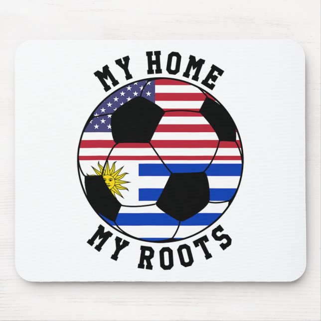 My Home My Roots Uruguay Flag Soccer  Mouse Mat (Front)