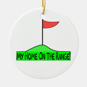 My Home On The Range Golf Ceramic Tree Decoration