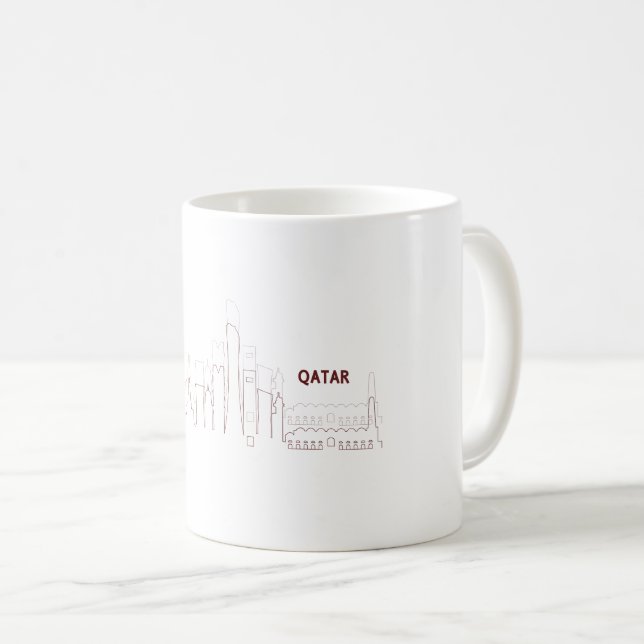My Home Qatar – Minimalist Design Coffee Mug (Front Right)