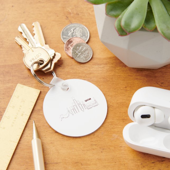 My Home Qatar – Minimalist Design Key Ring (Desk)