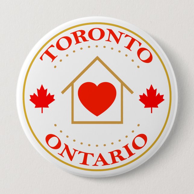 My Home Town 10 Cm Round Badge (Front)