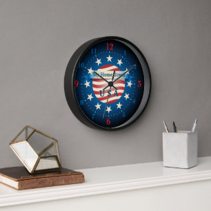 My Home Town USA Wall Clock