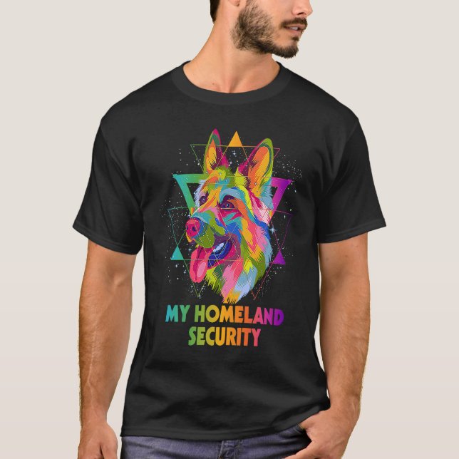 My Homeland Security German Shepherd  Shepard Humo T-Shirt (Front)