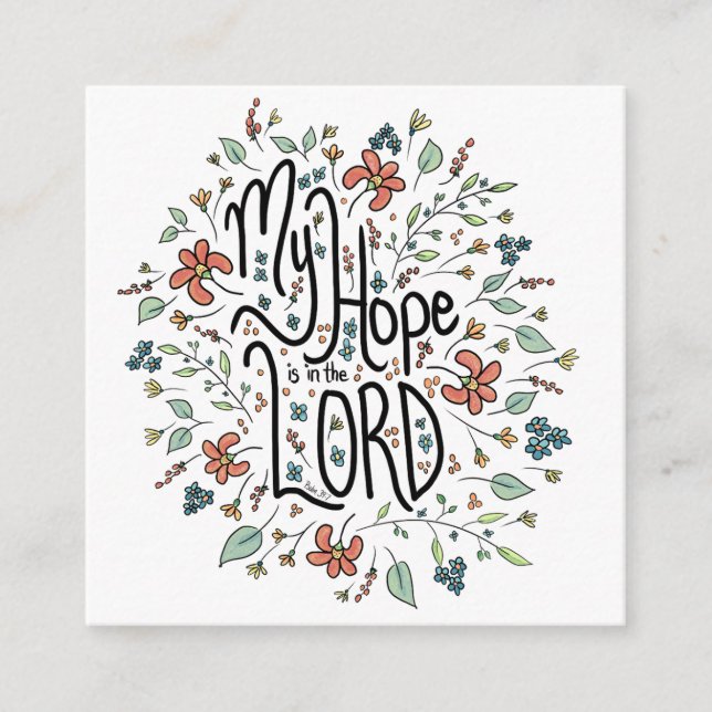 My Hope is in the LORD Enclosure Card (Front)