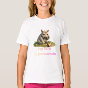 My Horn Is Just Keratin – Broken Horn Rhino Wildli T-Shirt