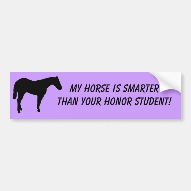 My Horse is Smarter than Your Honour Student! Bumper Sticker (Front)