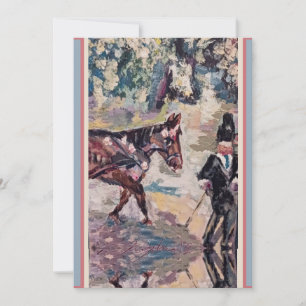my horsey renoir style thank you card
