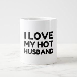 MY HOT HUSBAND I LOVE LARGE COFFEE MUG