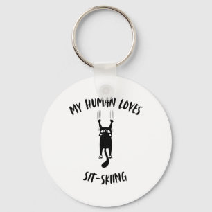 My Human Loves Sit-skiing - Cat Parent Hob Key Ring