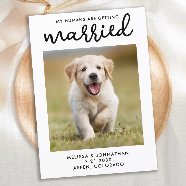 My Humans Are Getting Married Custom Pet Photo Dog Save The Date (Creator Uploaded)