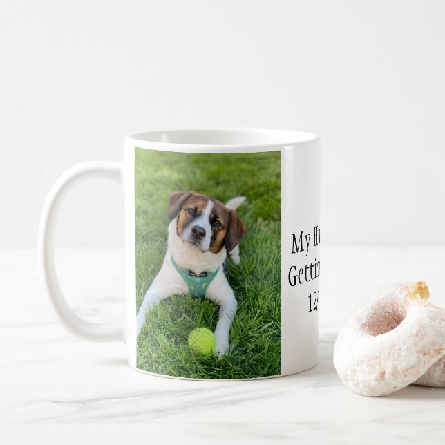 My Human's Are Getting Married Dog Photo Coffee Mug (With Donut)