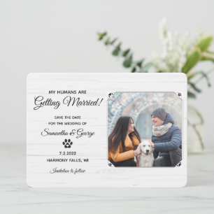 My Humans Are Getting Married-Dog Save the Date Invitation