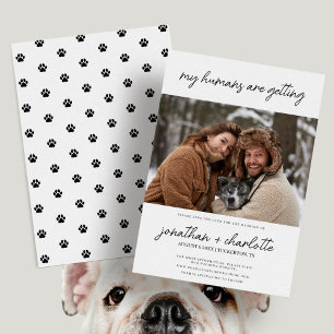 My Humans are Getting Married Funny Dog Wedding Save The Date