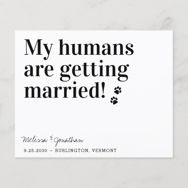 My Humans Are Getting Married Simple QR Code (Front)