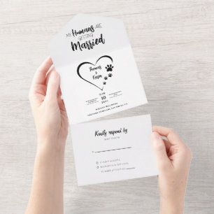 My Humans Getting Married Dog Photo All In One Invitation