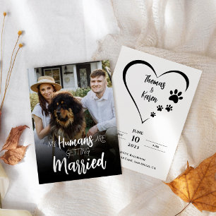 My Humans Getting Married Dog Photo Save The Date