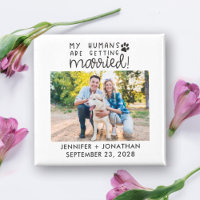 My humans getting married dog photo save the date 