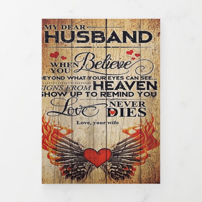 My Husband Birthday Gift | Letter For Husband | Tri-Fold Announcement (Cover)