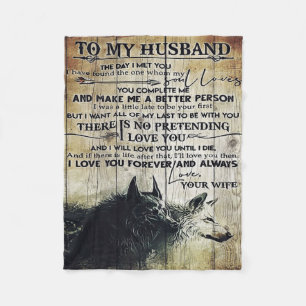 My Husband Gift   Letter For Him   Fleece Blanket