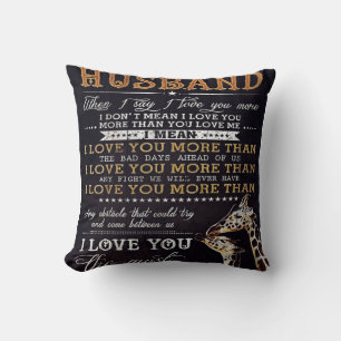 My Husband Gift Letter For Him Funny Gift Cushion