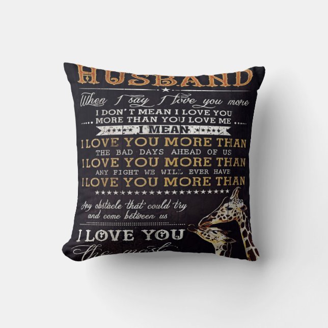 My Husband Gift | Letter For Him | Funny Gift Cushion (Front)