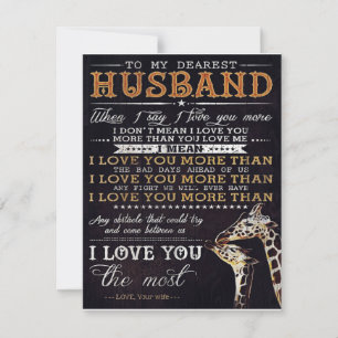 My Husband Gift   Letter For Him   Funny Gift Invitation