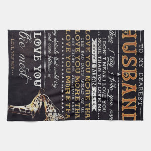 My Husband Gift Letter For Him Funny Gift Tea Towel